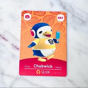 Nintendo Animal Crossing Chabwick 441 amiibo card Brand New